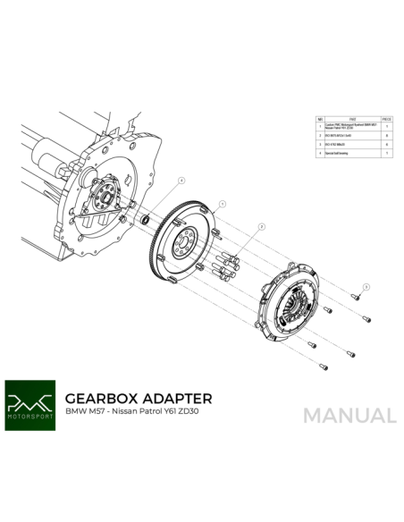 Koło zamachowe BMW M57- Nissan Patrol Y61 ZD30 - 215MM